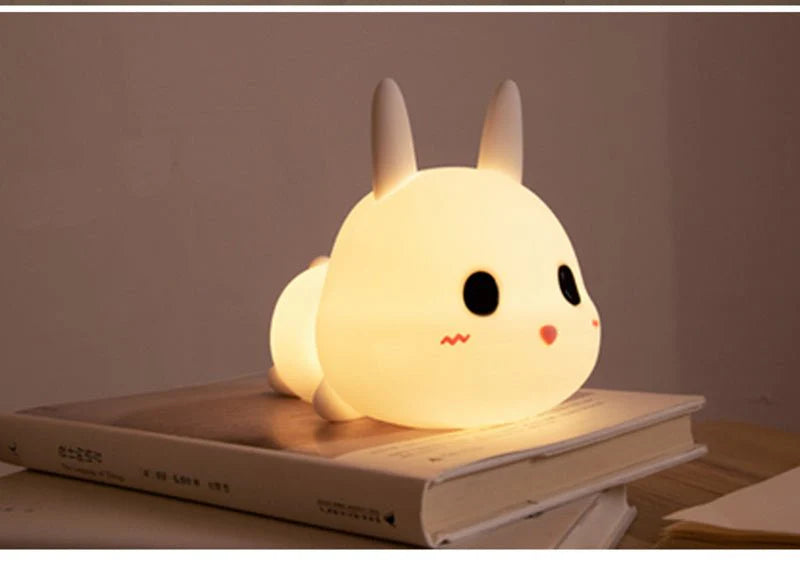 Silly Rabbit Silicone Night Light ضوء ليلي سيليكون على شكل أرنب مضحك