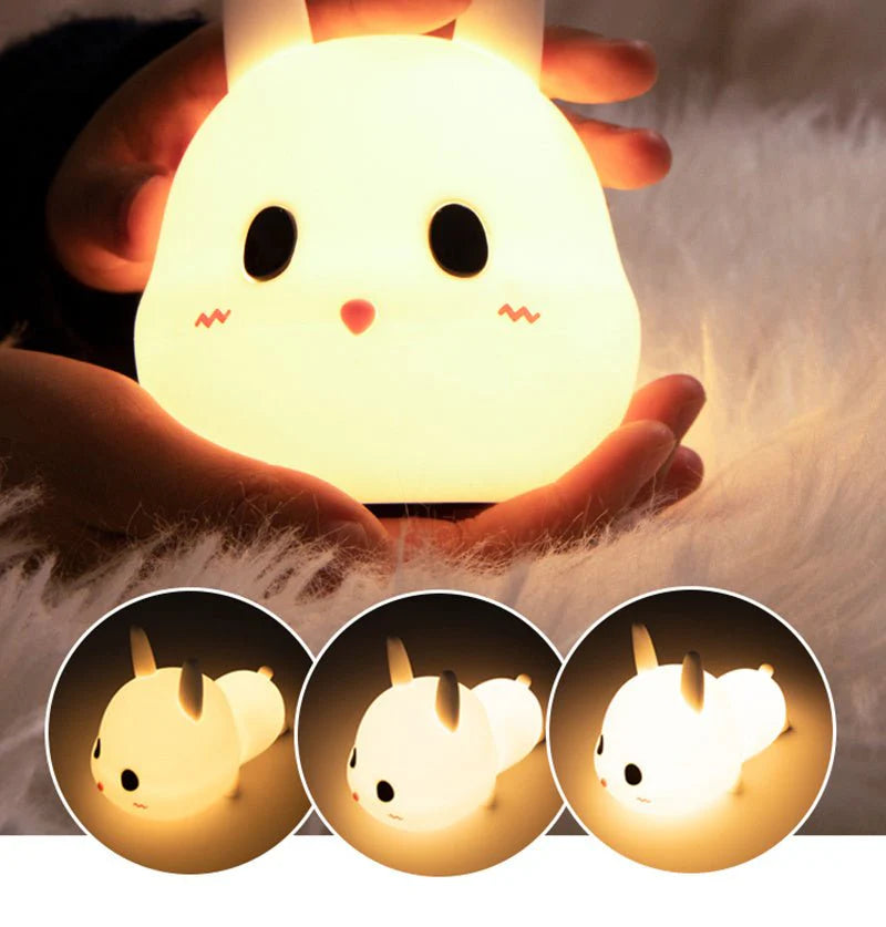 Silly Rabbit Silicone Night Light ضوء ليلي سيليكون على شكل أرنب مضحك